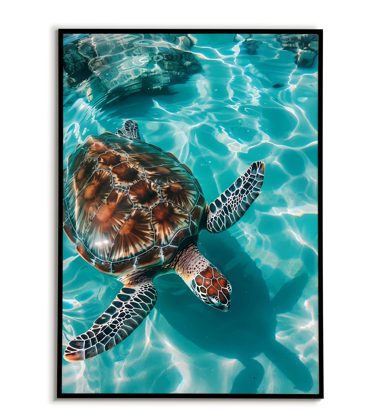 Turtle's Lagoon Glide printable poster. Available for purchase as a physical poster or digital download.
