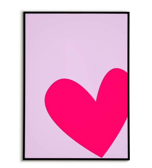 "Heart Print" printable love-themed poster.