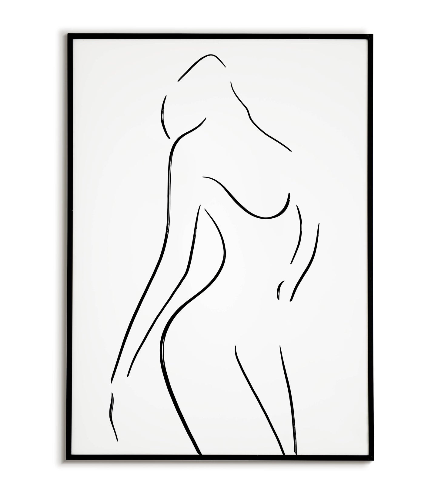 Nude woman line art