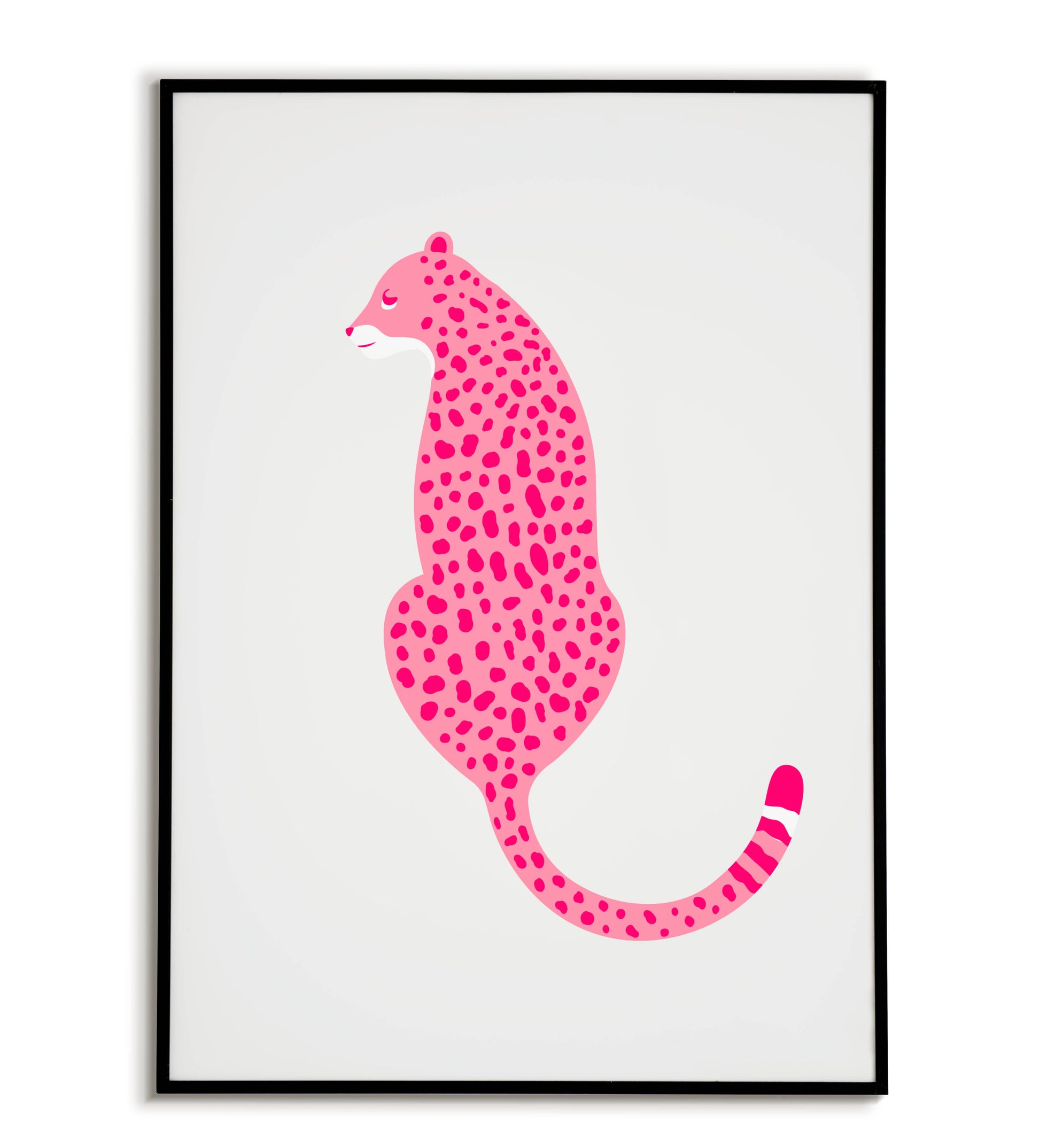 "Preppy jaguar" printable animal poster.