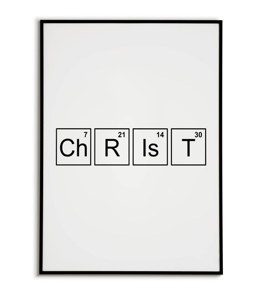 "Christ" printable faith-based poster.