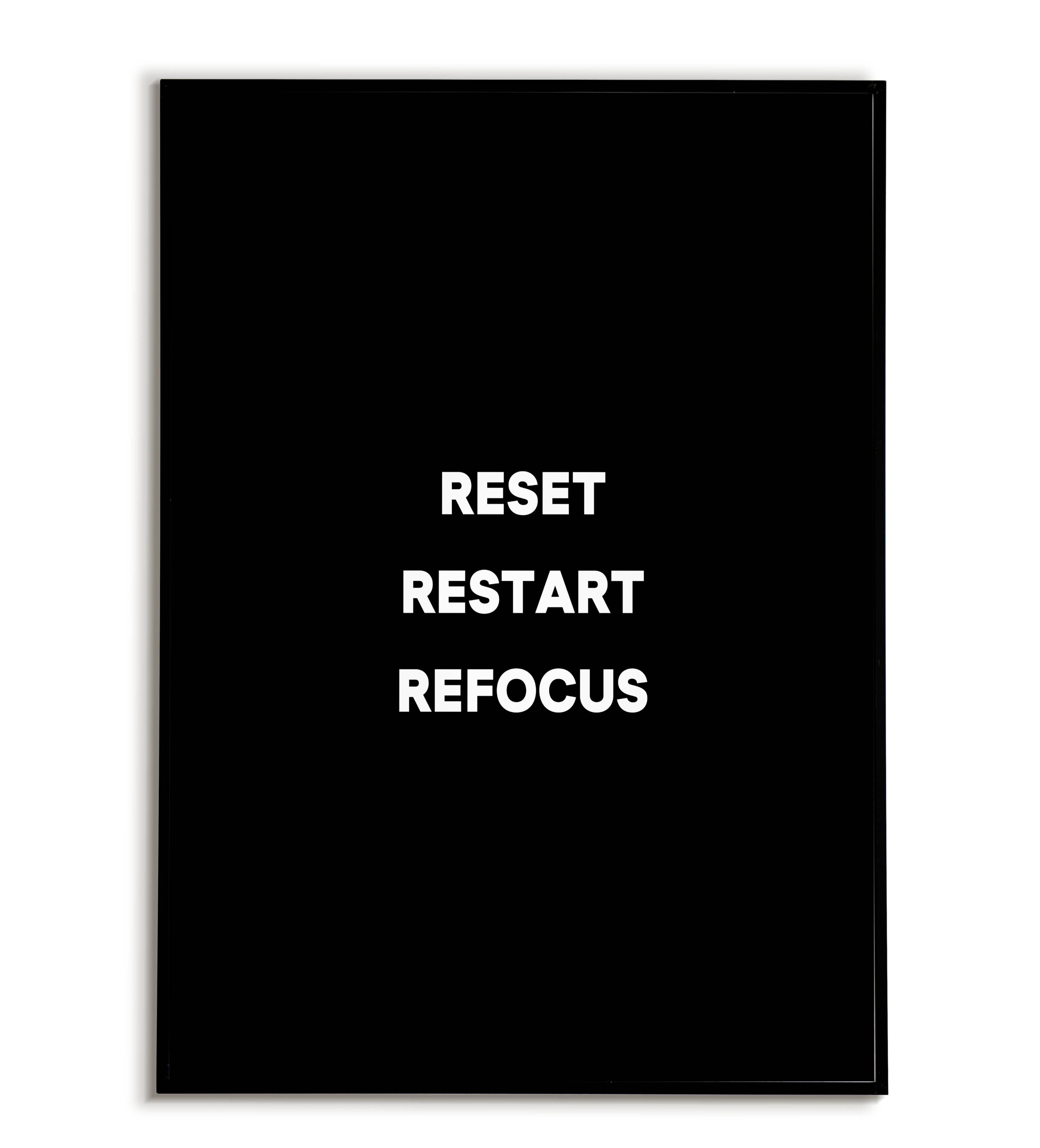 Reset restart refocus - Printable/Poster – WallMarvel