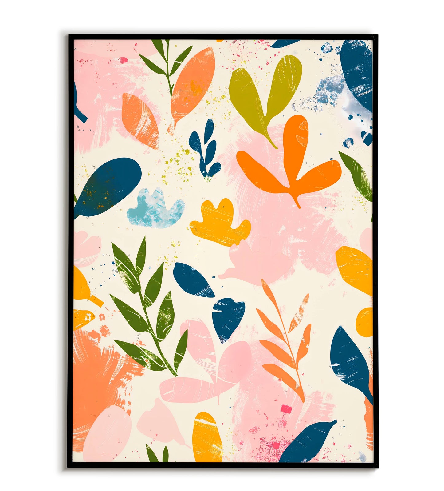 Abstract Botanical - Printable Wall Art / Poster. Download this vibrant design to add a touch of nature in a modern style.