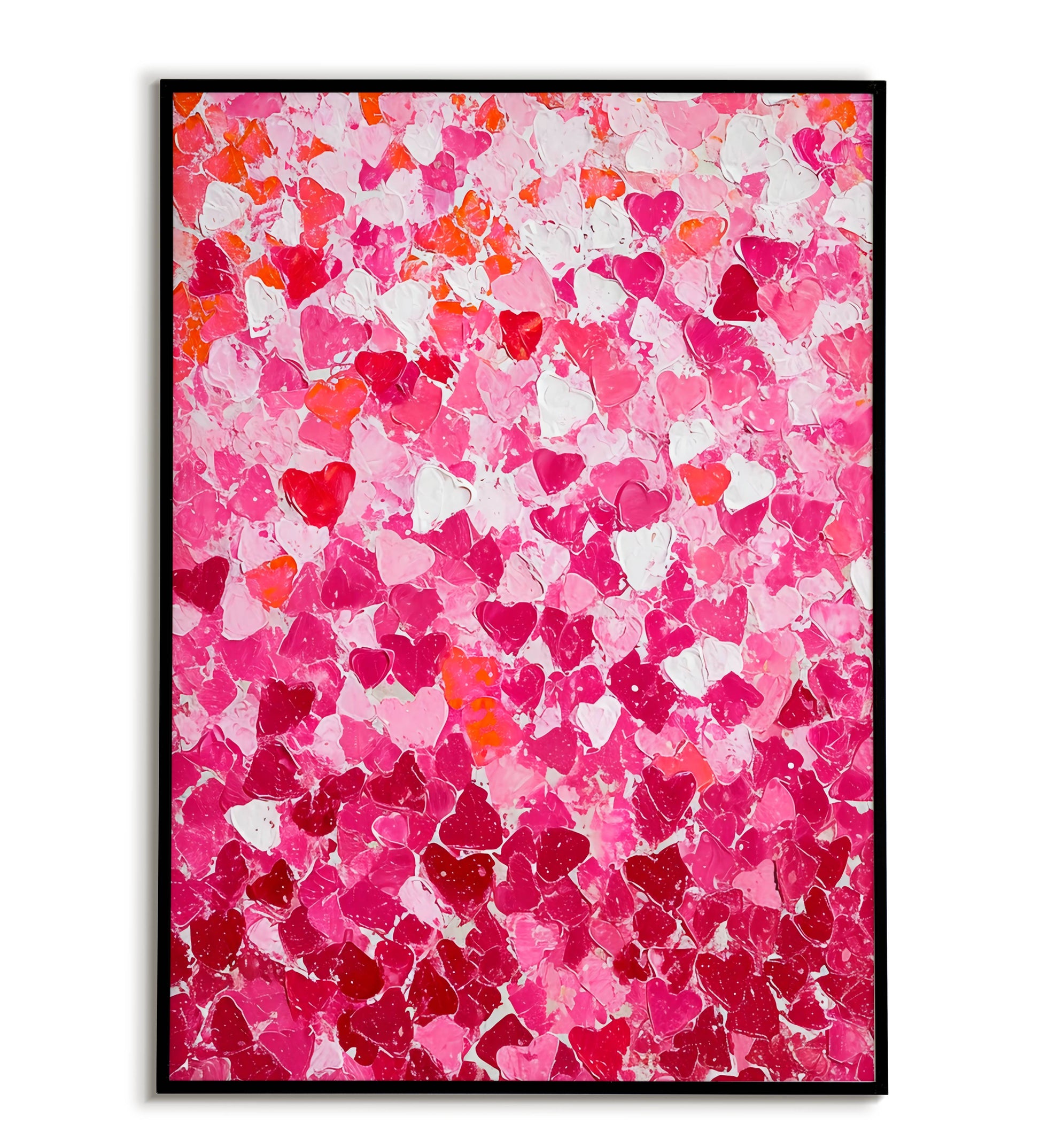 Abstract Hearts printable wall art poster. Modern and captivating artwork.