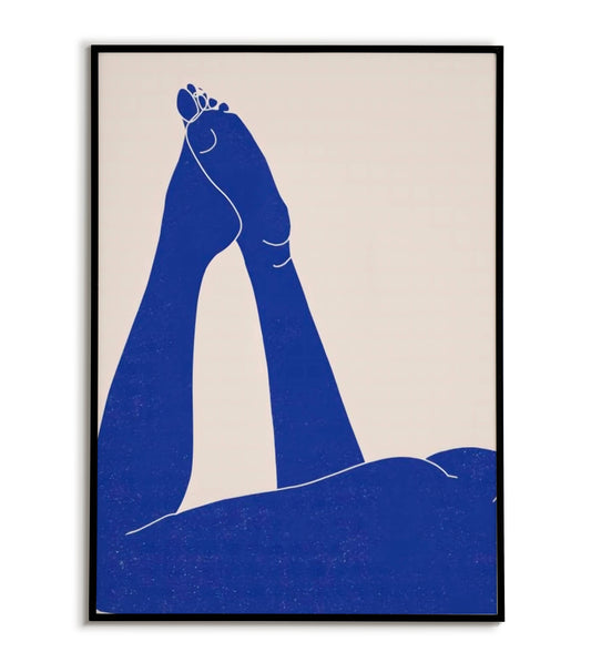 Blue Nude Art Matisse - Abstract Art poster. Modern interpretation of Matisse's Blue Nude painting.