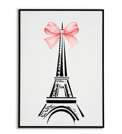 "Cute Eiffel Tower" printable Paris-themed poster.
