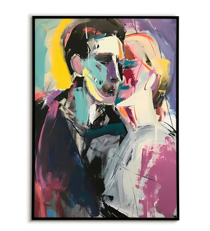 "Couple Abstract Art" printable abstract art featuring a couple.