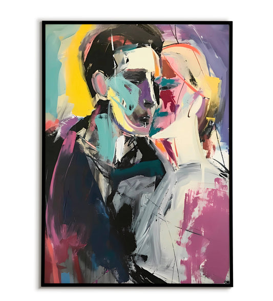 "Couple Abstract Art" printable abstract art featuring a couple.