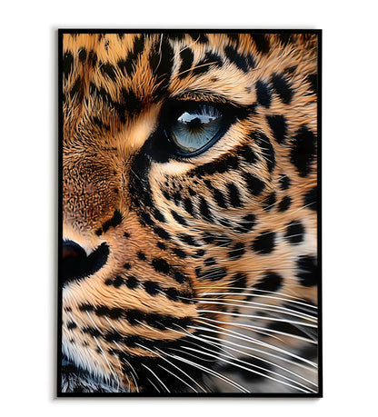 Leopard Gaze printable poster. Available for purchase as a physical poster or digital download.