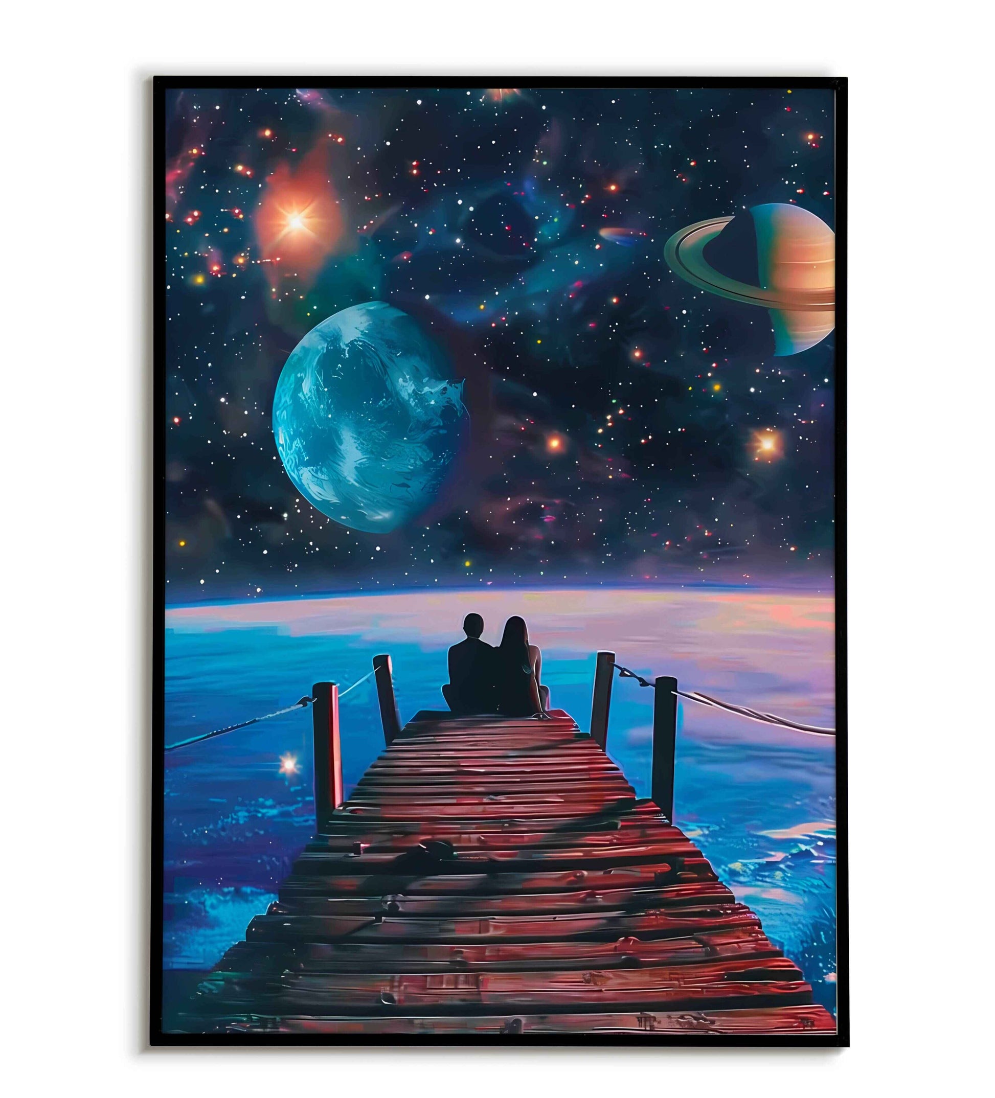 Space Date printable poster. Available for purchase as a physical poster or digital download.