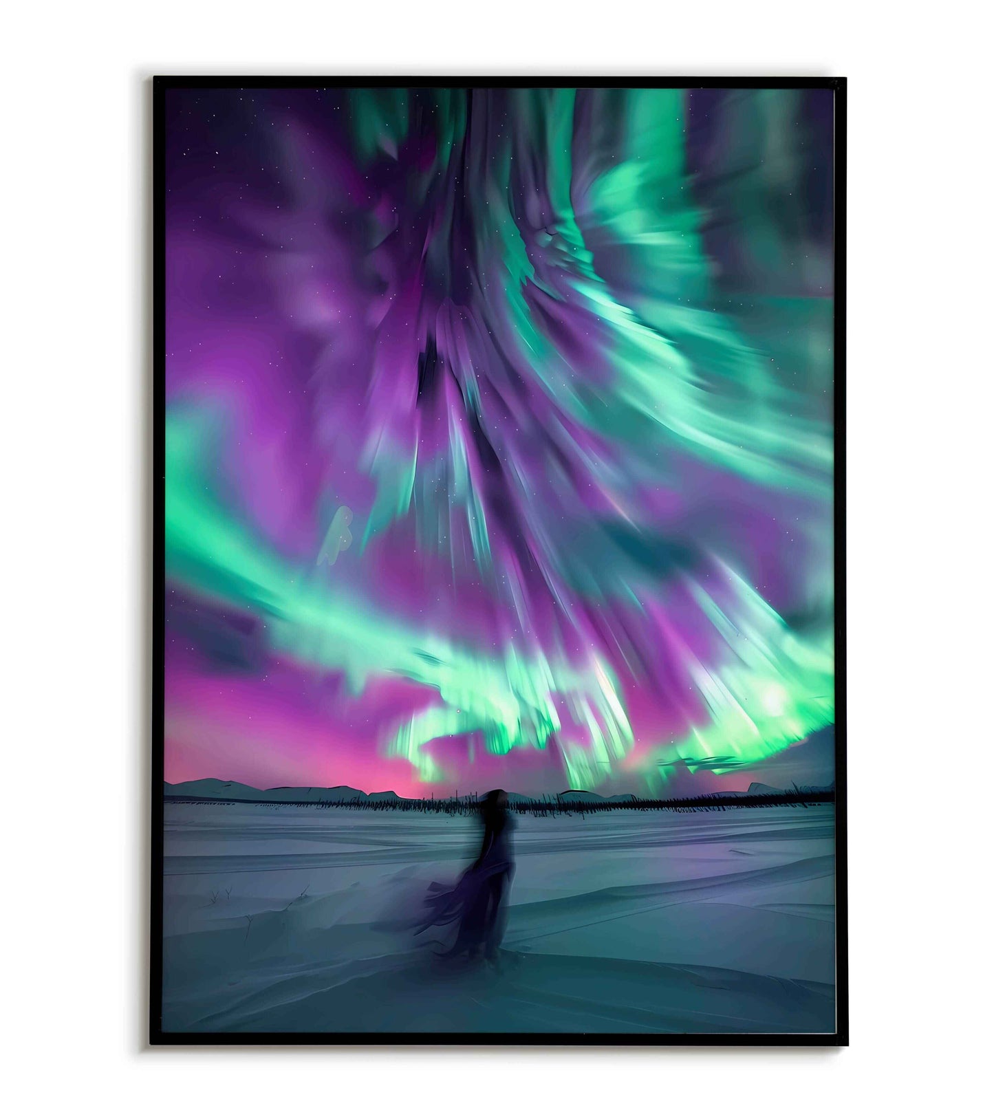 Northern Lights(2 of 2) nature printable poster. Available for purchase as a physical poster or digital download.