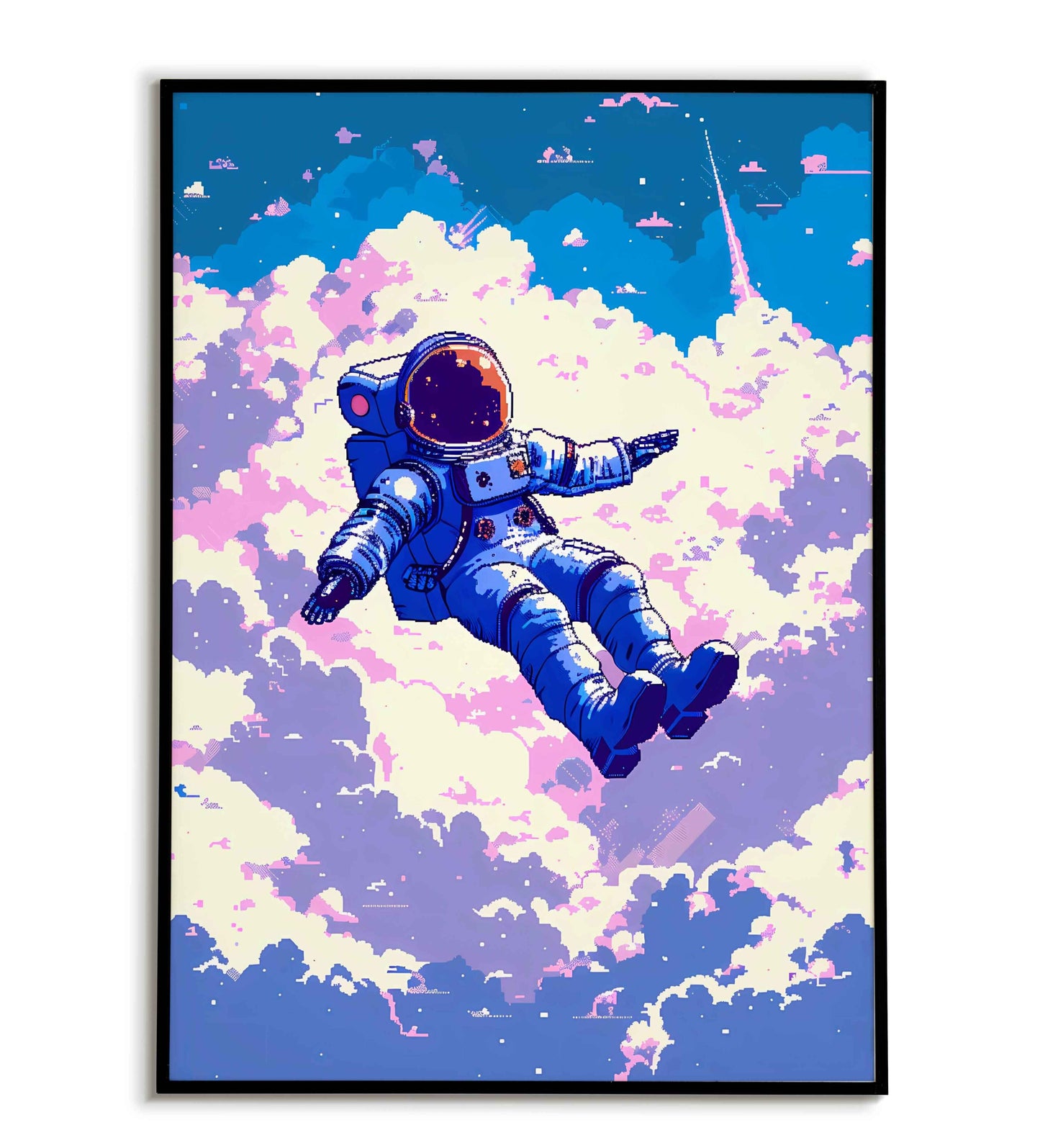 Astronaut Skydiving printable poster. Available for purchase as a physical poster or digital download.