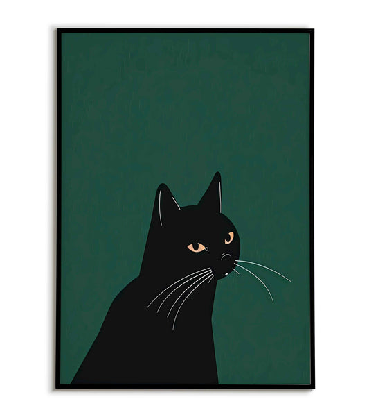 Black Cat(2 of 3) printable poster. Available for purchase as a physical poster or digital download