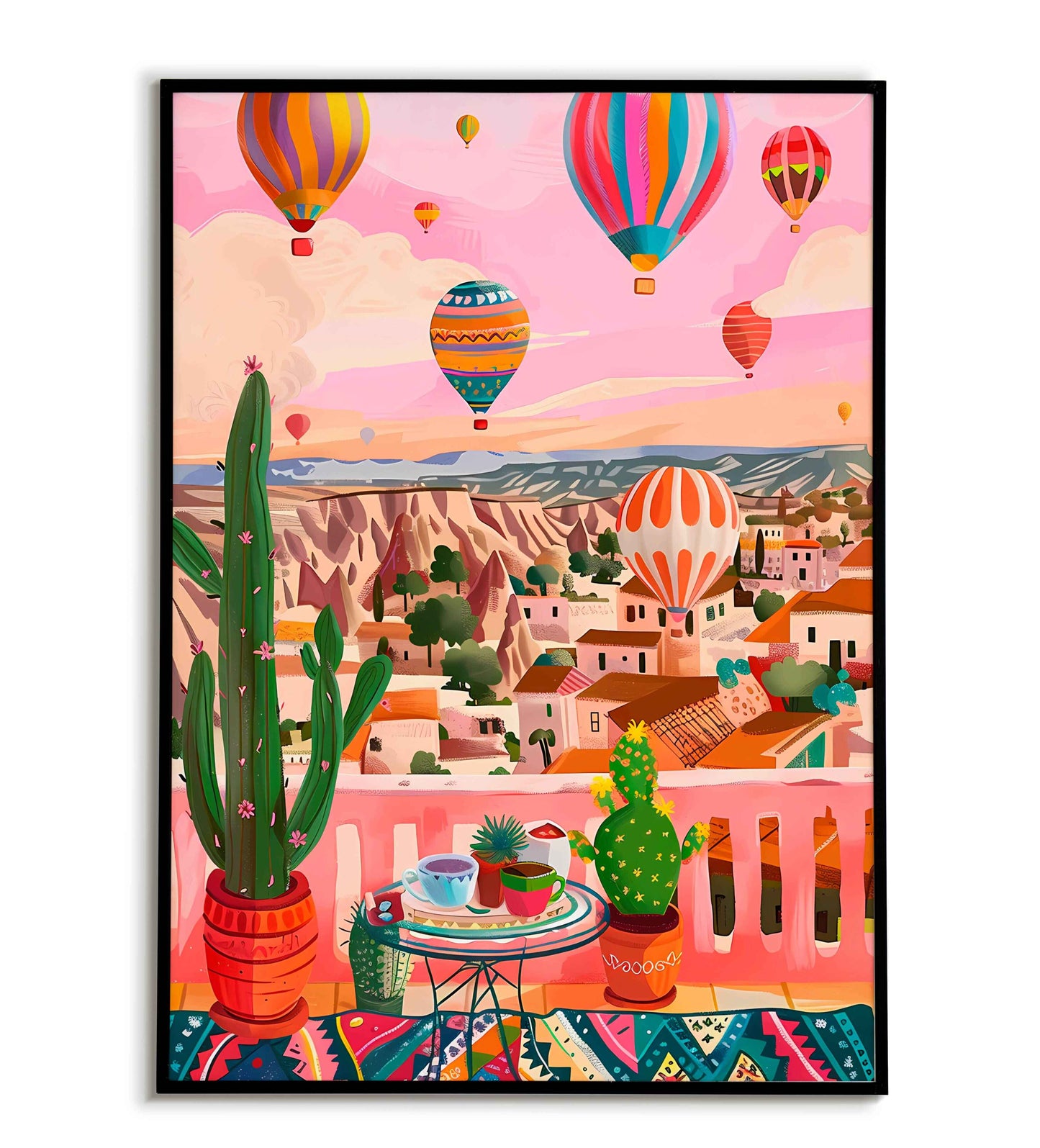 Cappadocia Illustration printable poster. Available for purchase as a physical poster or digital download.