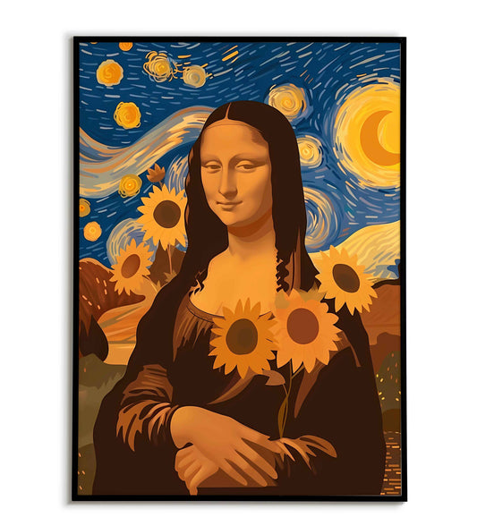Van Gogh's Mona Lisa printable poster. Available for purchase as a physical poster or digital download.