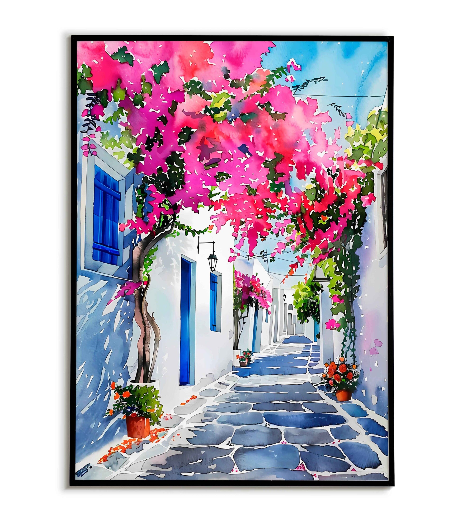 Greek Street travel printable poster. Available for purchase as a physical poster or digital download.