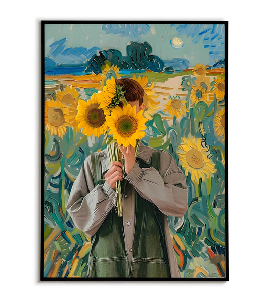 Sunflower Serenity(1 of 2) printable poster. Available for purchase as a physical poster or digital download.