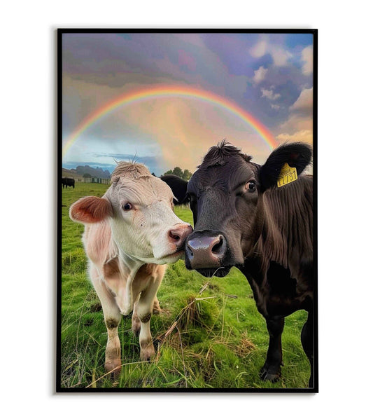 ainbow Kiss(1 of 2) printable poster. Available for purchase as a physical poster or digital download.