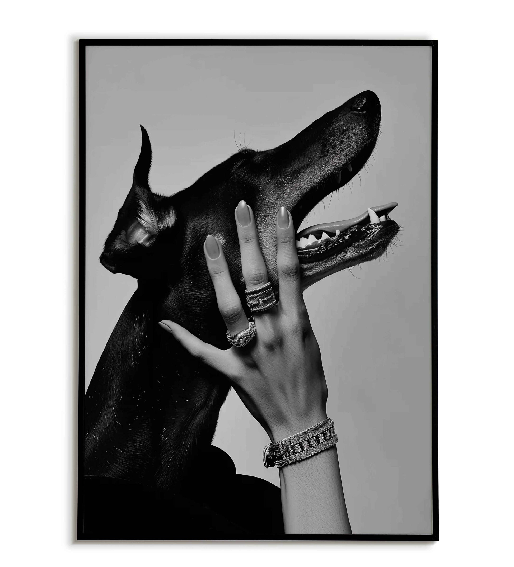 Dog and Diamonds(1 of 2) printable poster. Available for purchase as a physical poster or digital download.