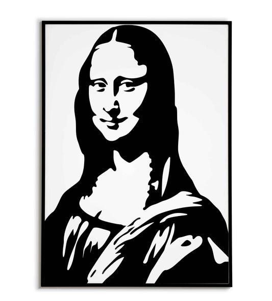 Downloadable Mona Lisa printable, a timeless and iconic artwork.	