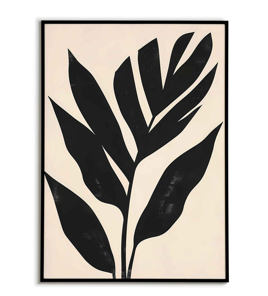 Printable leaf artwork, a simple and elegant depiction of nature's beauty.	
