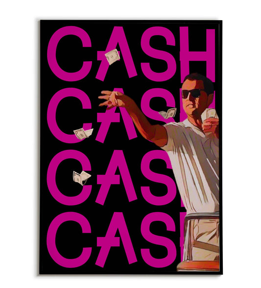 Text-based "CASH" printable, a bold and statement piece.