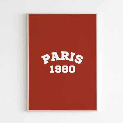 Downloadable "Paris 1980" art print, celebrate the beauty and charm of Paris with a vintage touch.