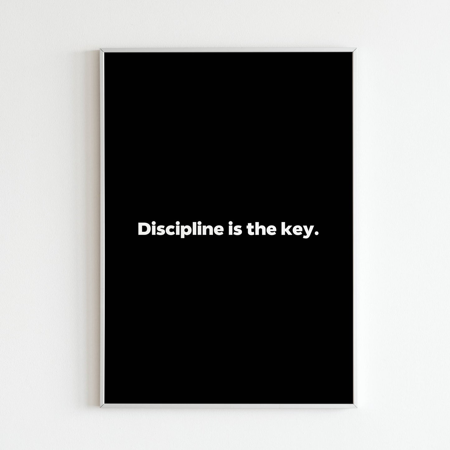 Printable discipline quote poster - Uplifting typography art with a message of self-control.