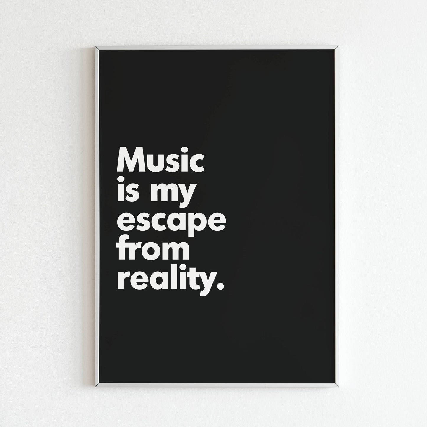 Printable music quote poster - Uplifting typography art for music lovers.