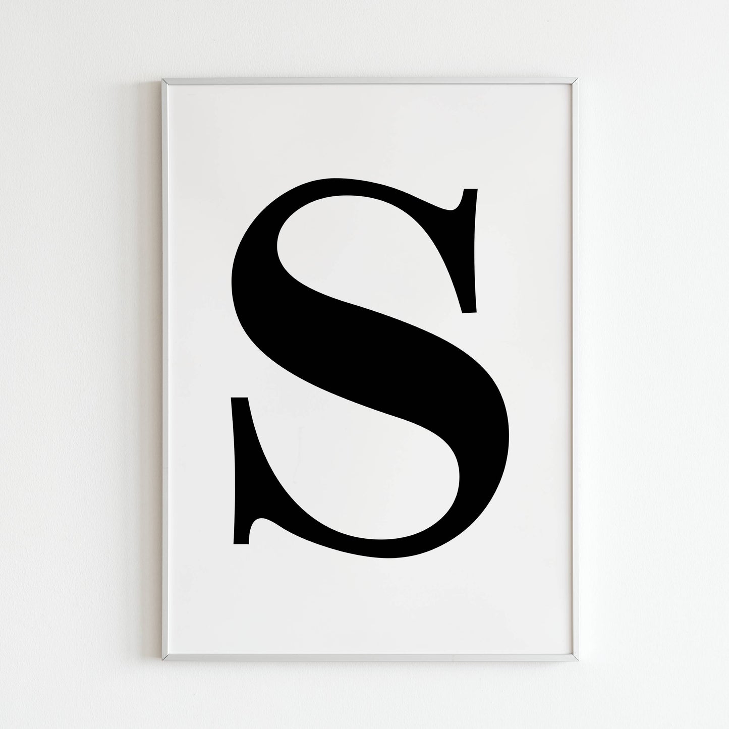 Printable letter S poster - Decorate your space with this artistic typography print featuring the letter S.