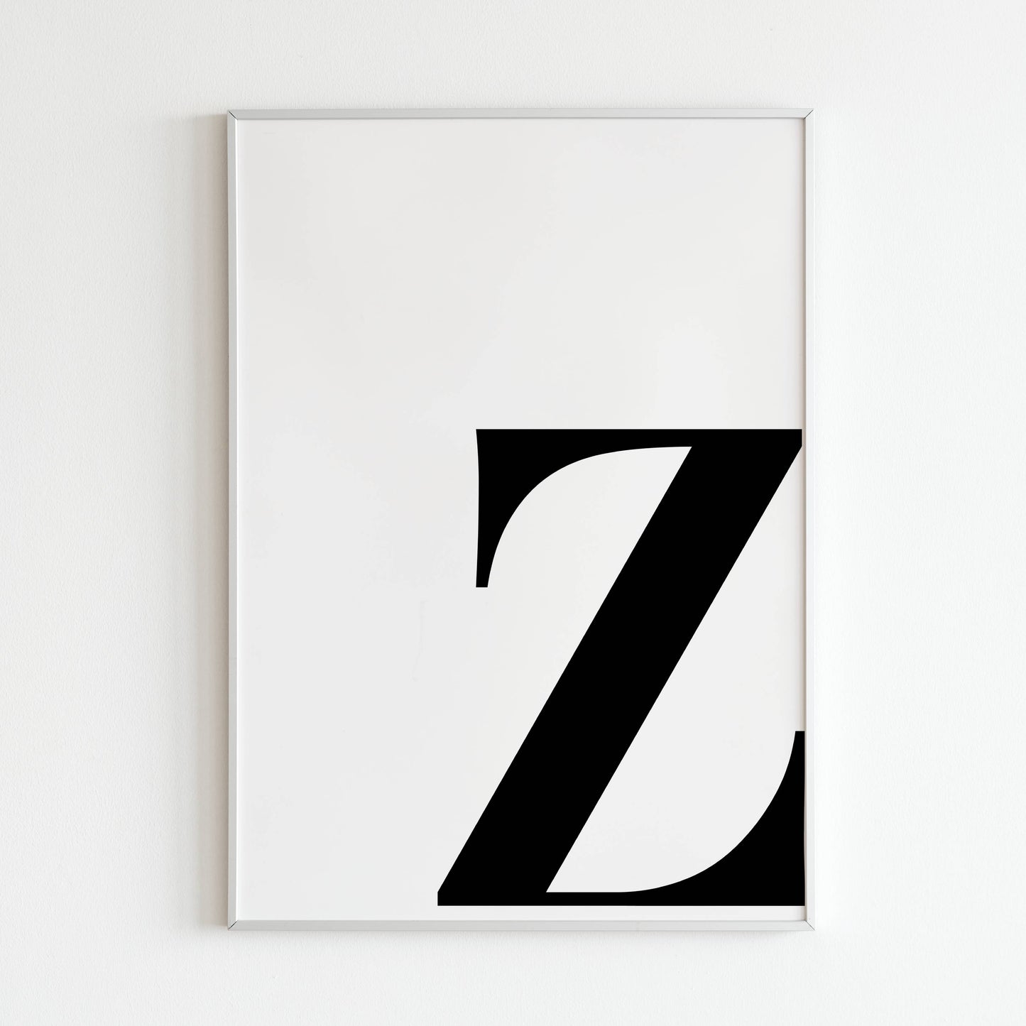 Printable letter Z poster - Decorate your space with this artistic typography print featuring the letter Z.