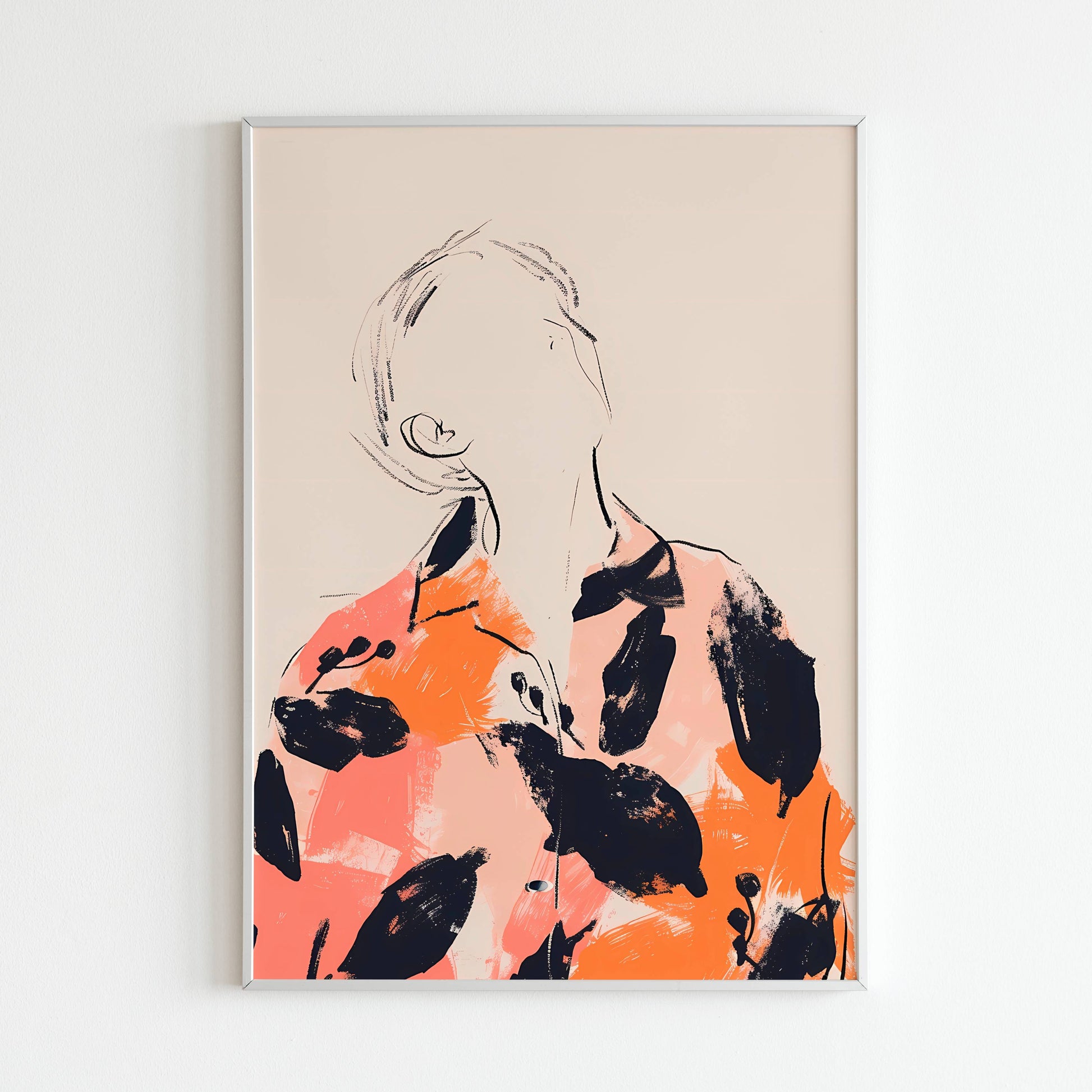 This beautiful minimalist poster showcases fashion in a simple yet elegant style. Arrives ready to hang.