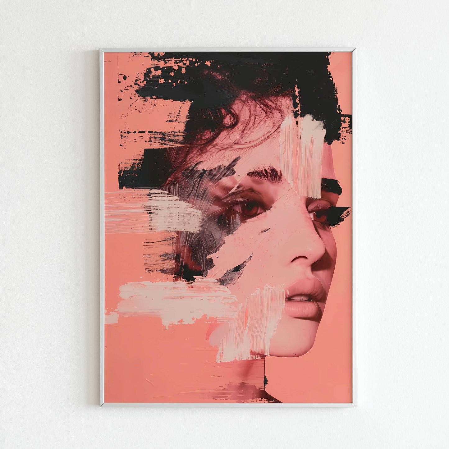 Brushstrokes Portrait - Printed Wall Art / Poster. This unique portrait poster adds a touch of artistic flair to your space. Arrives ready to hang.