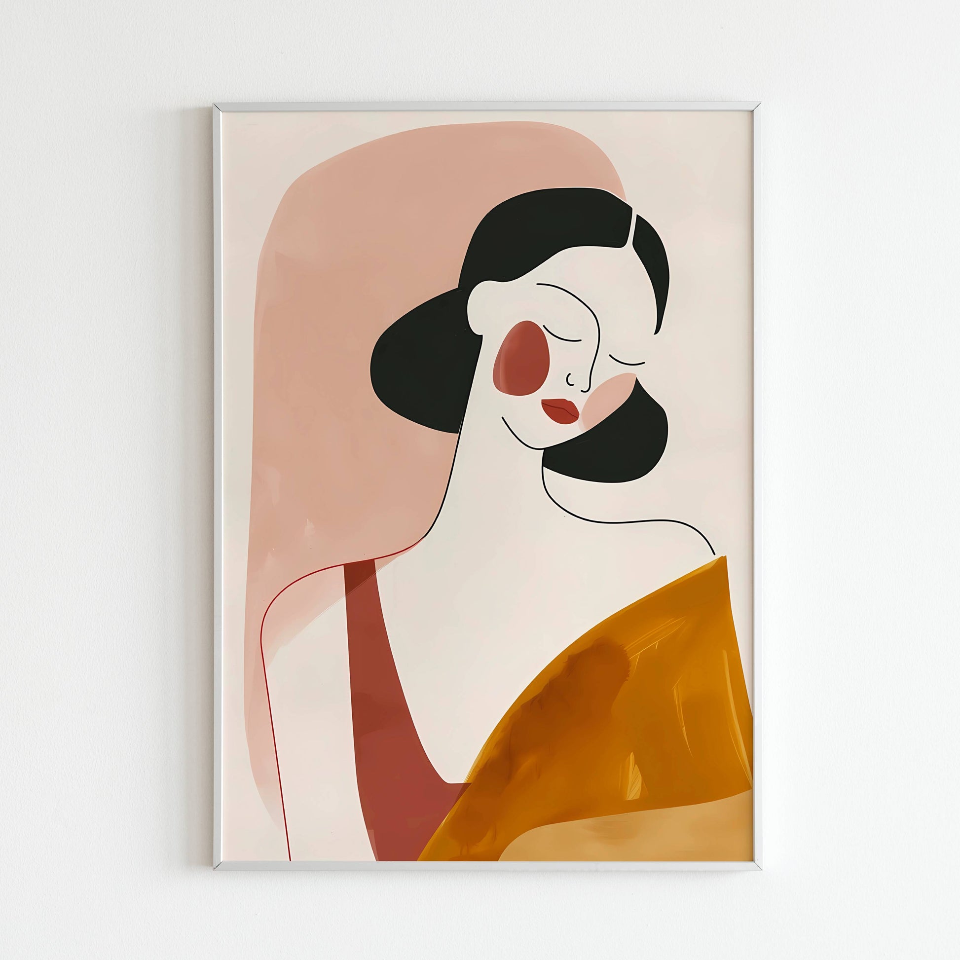 Minimalist Fashion Woman - Printed Wall Art / Poster. This beautiful minimalist poster showcases a woman in a simple yet elegant style. Arrives ready to hang.