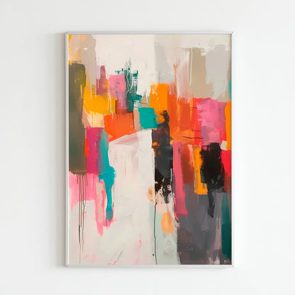 Paint Strokes - Printed Wall Art / Poster. This bold and colorful poster adds a touch of artistic expression to your space. Arrives ready to hang.