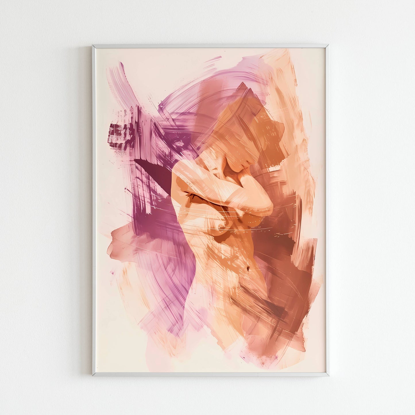 Woman Body Abstract - Printed Wall Art / Poster. This unique and abstract poster depicts the female form in a modern style. Arrives ready to hang.