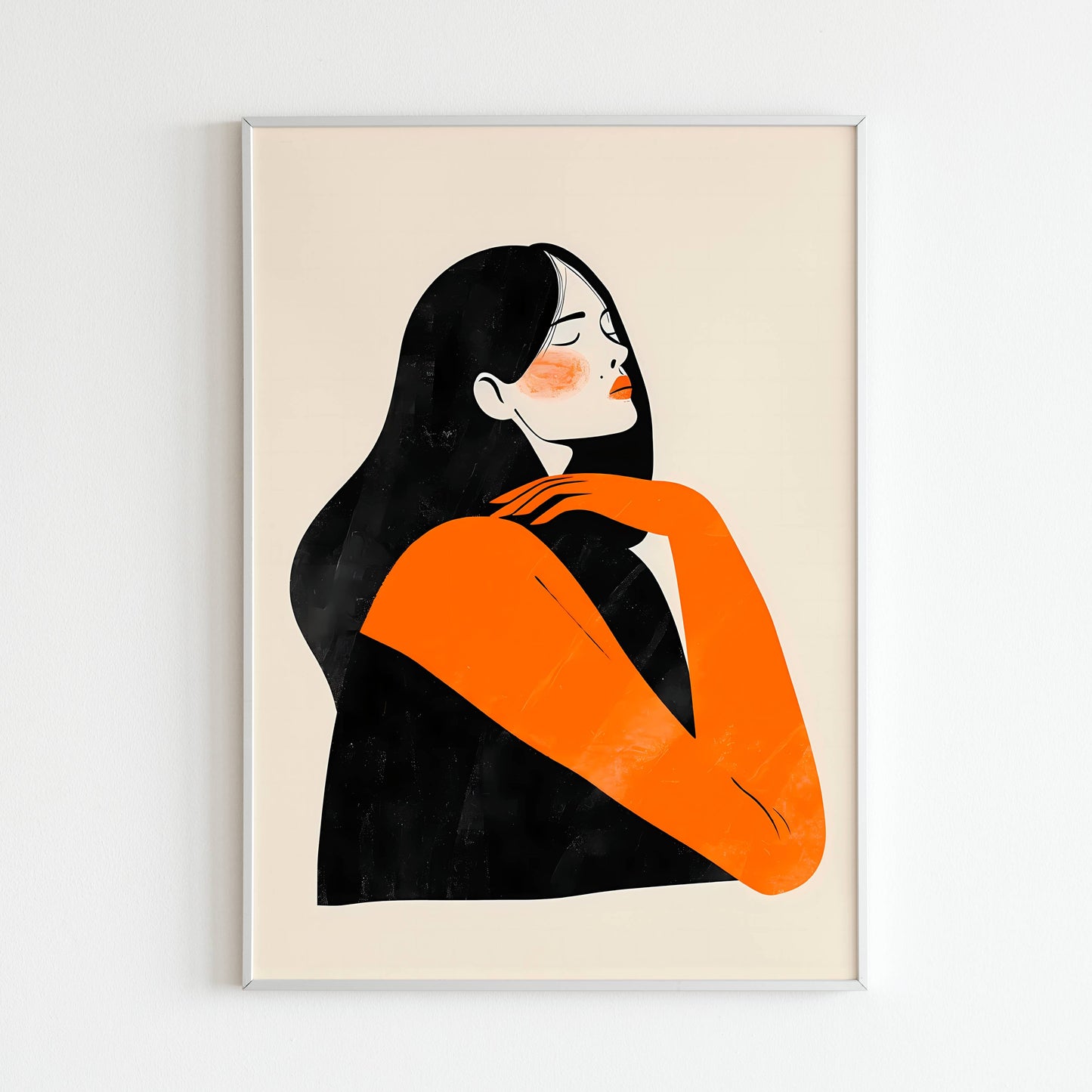 Abstract Woman - Printed Wall Art / Poster. This unique and abstract poster depicts a woman in a modern style. Arrives ready to hang.