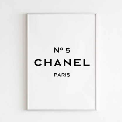 Downloadable N°5 Chanel Paris art print to add Parisian flair to your walls.