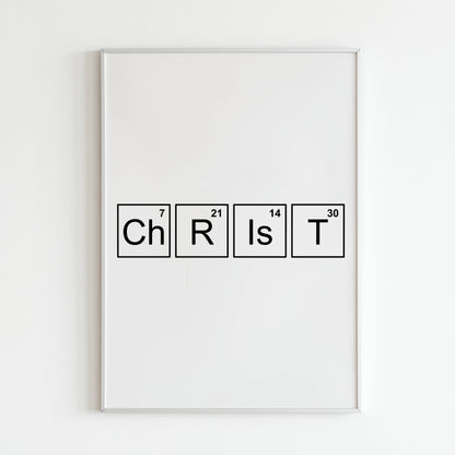 Downloadable "Christ" wall art for a message of faith.