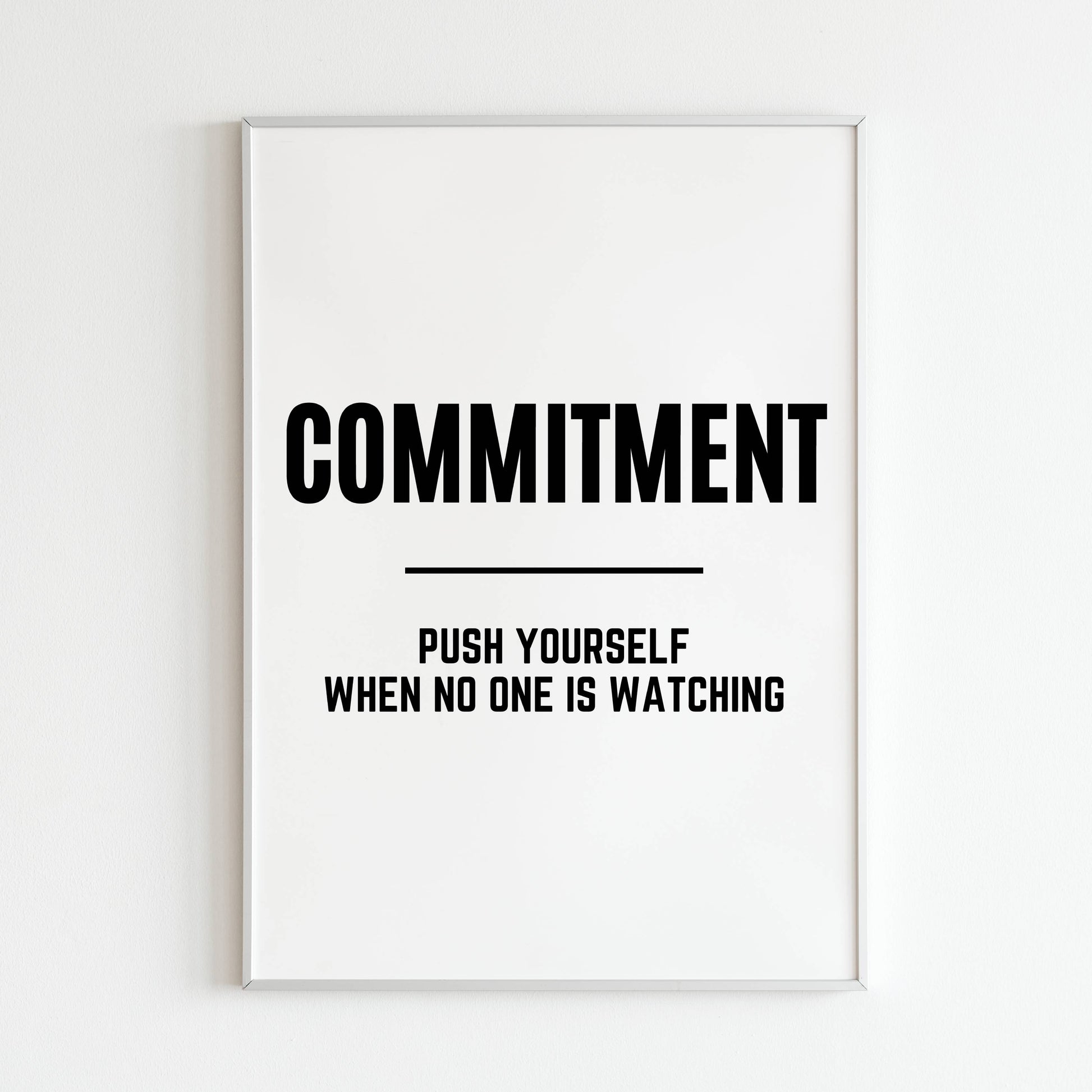 Downloadable "Commitment meaning" art print to define commitment.