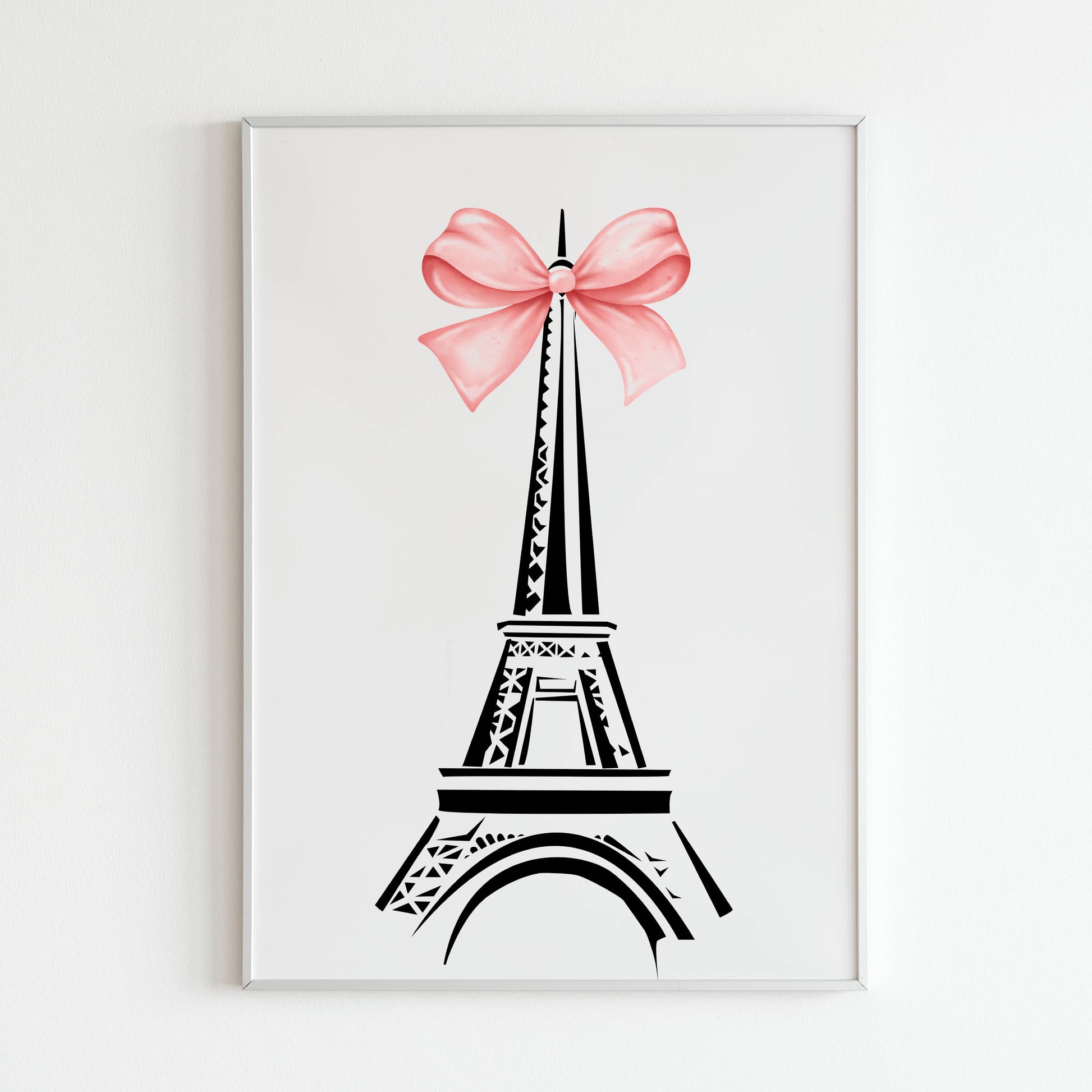 Downloadable "Cute Eiffel Tower" wall art for a touch of Parisian charm.
