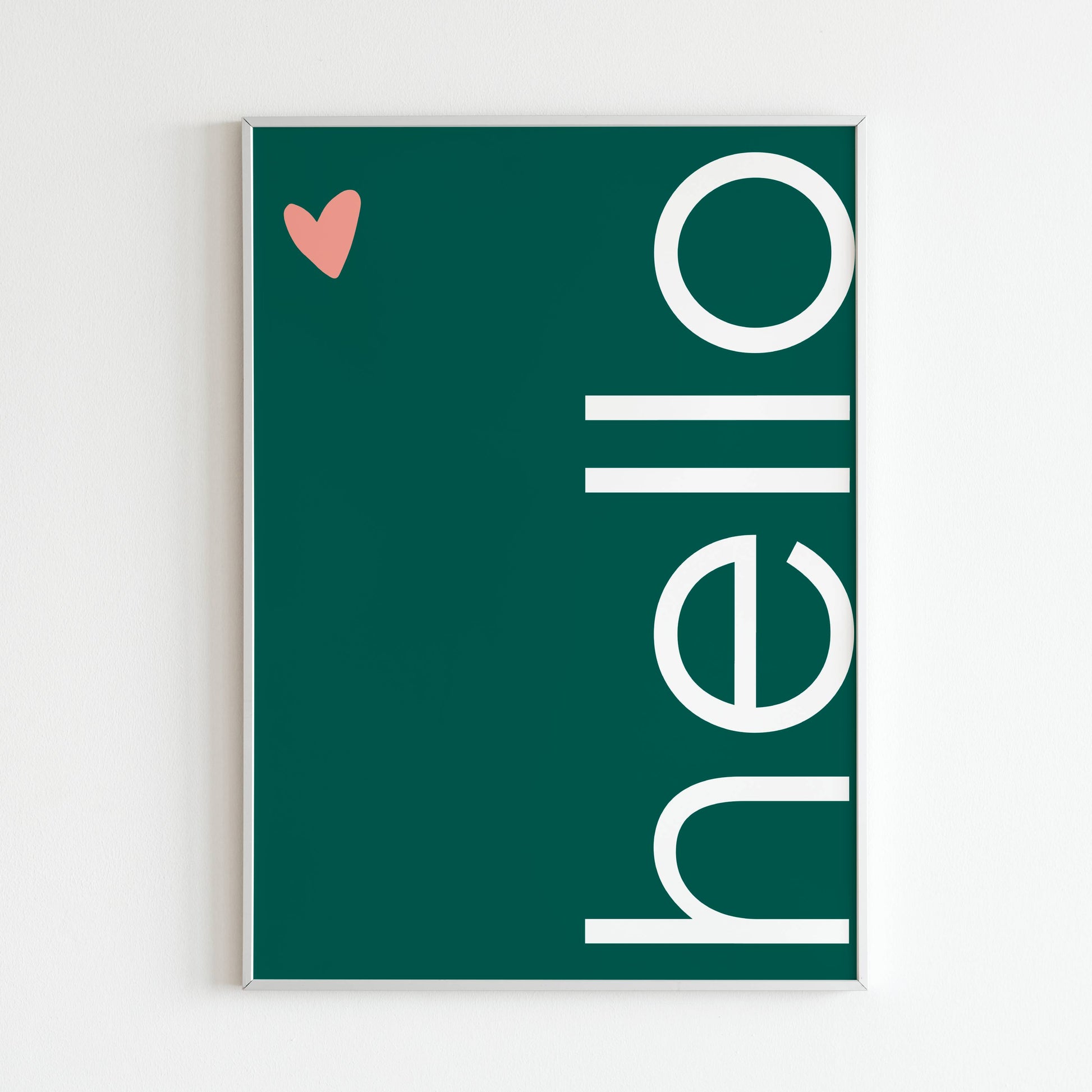 Downloadable "Hello" wall art to welcome guests or brighten your space.
