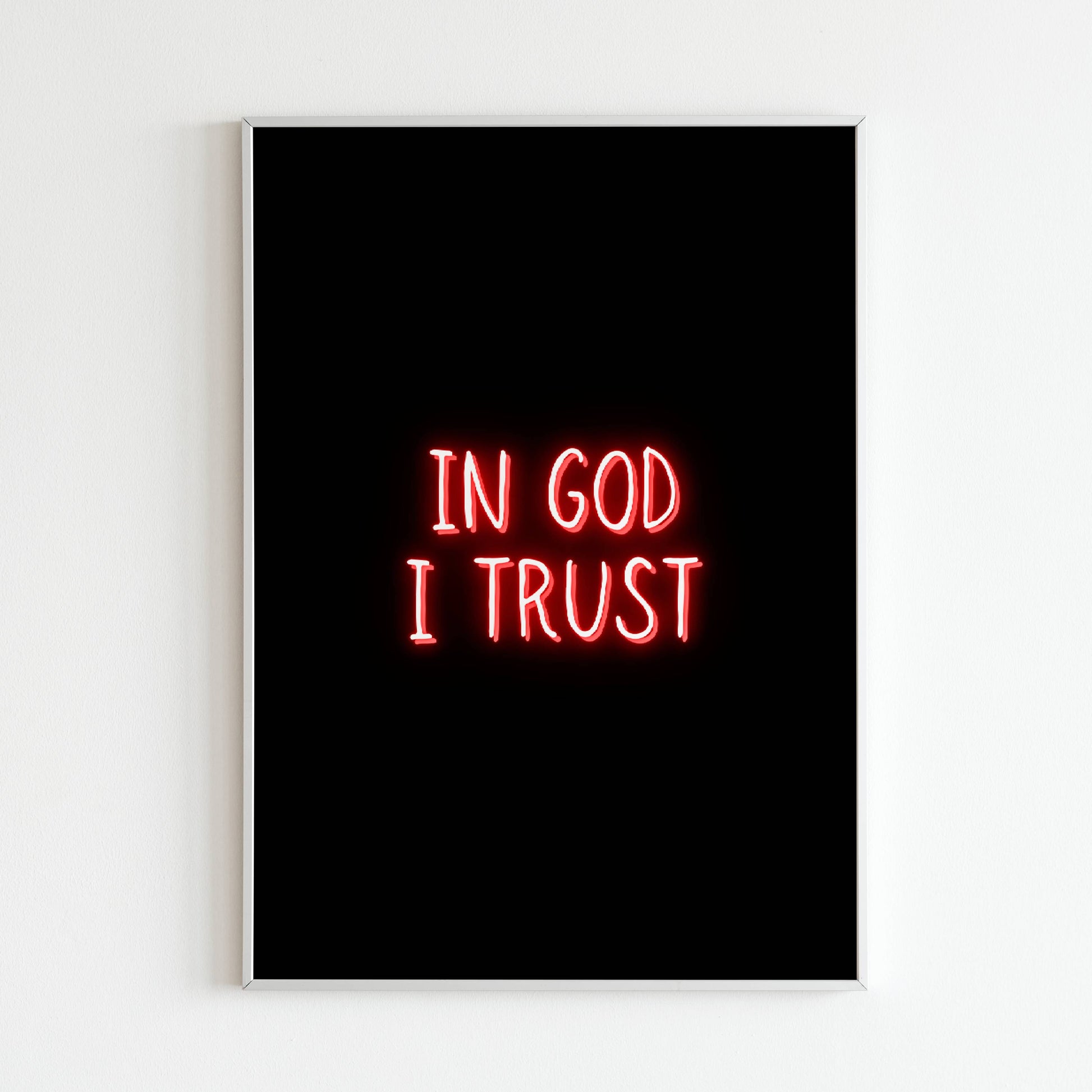 Downloadable "In God I Trust" wall art for a message of faith (duplicate from previous list).