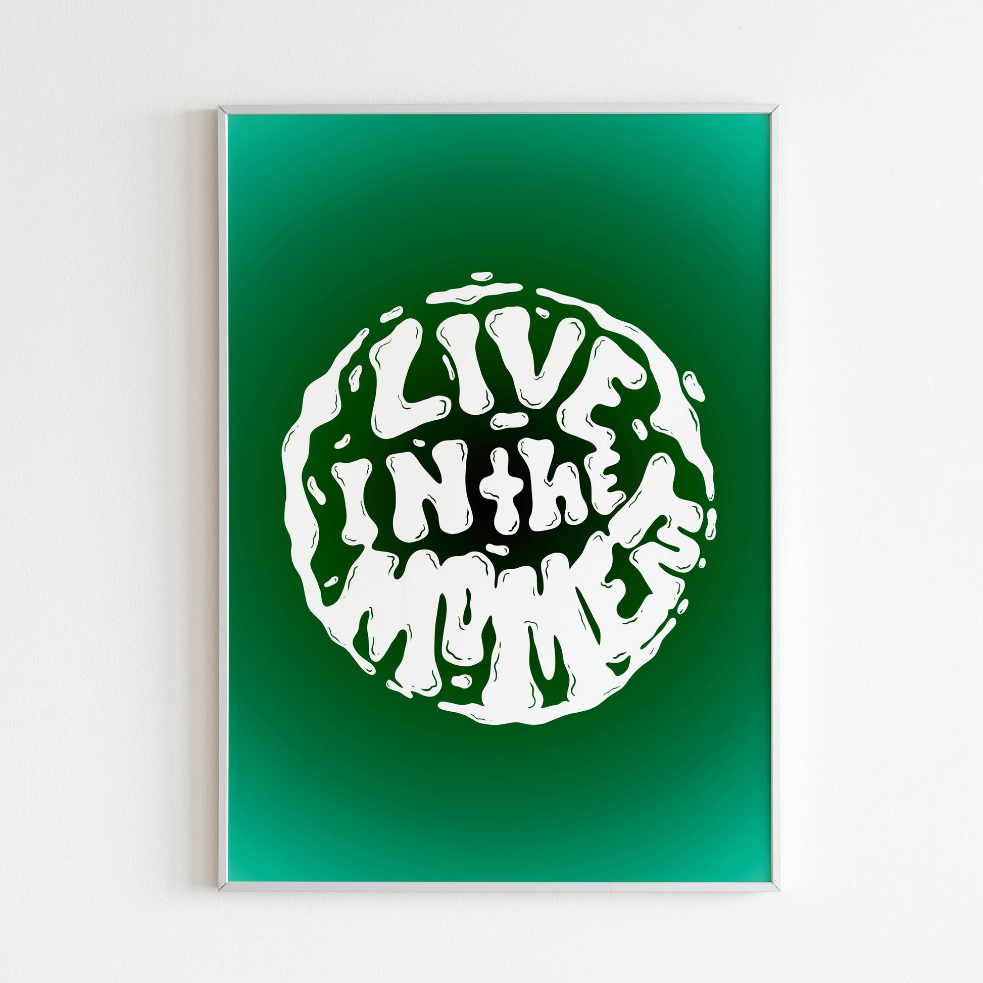 Downloadable "Live in the moment" wall art for mindfulness and appreciating the present.