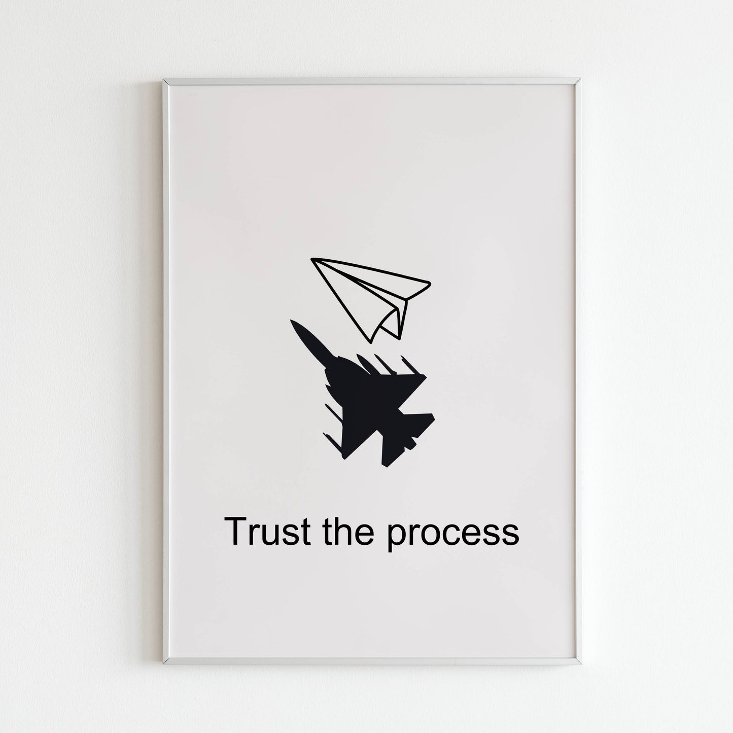 Downloadable "Trust the process" wall art for patience and perseverance.