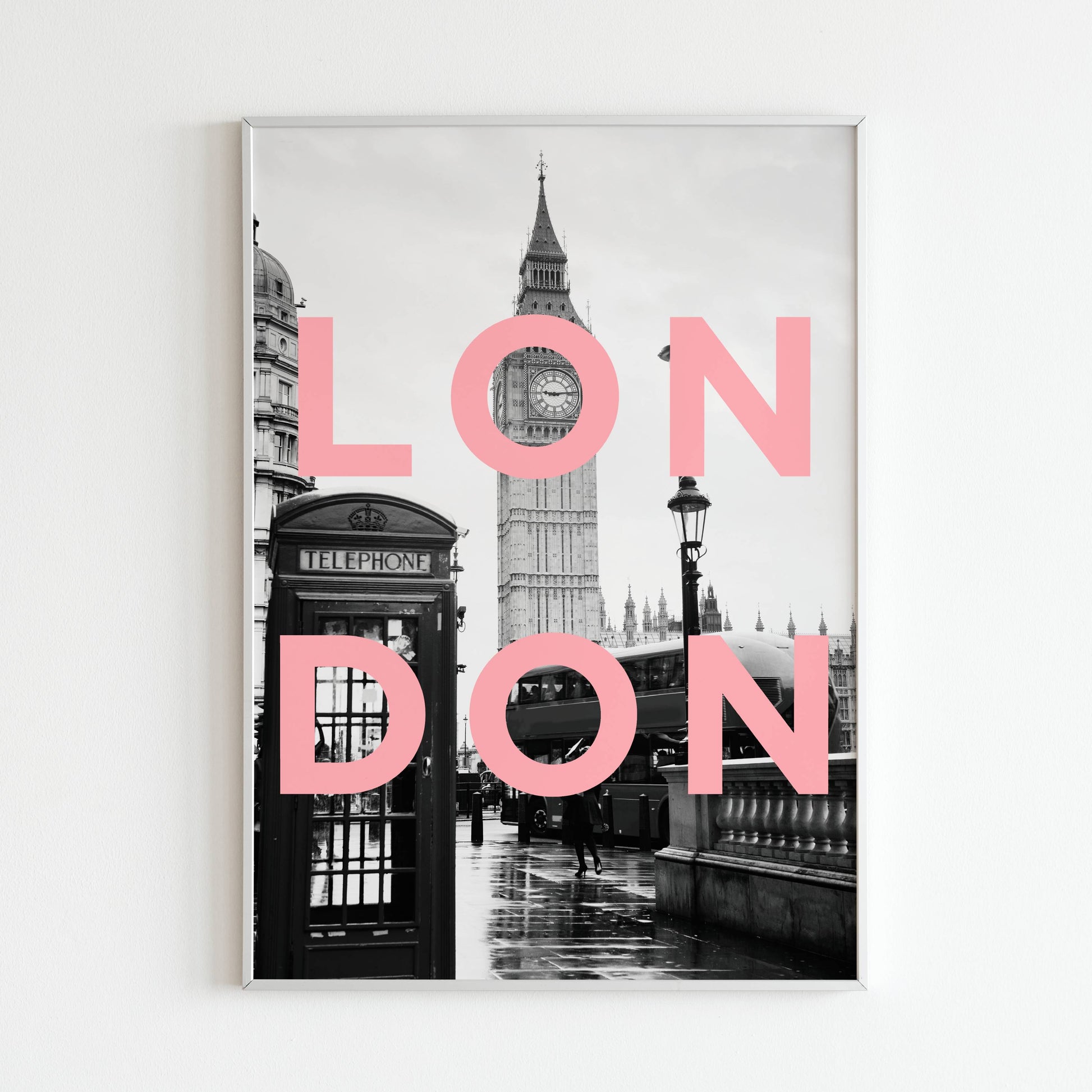 Downloadable typography art print celebrating London.