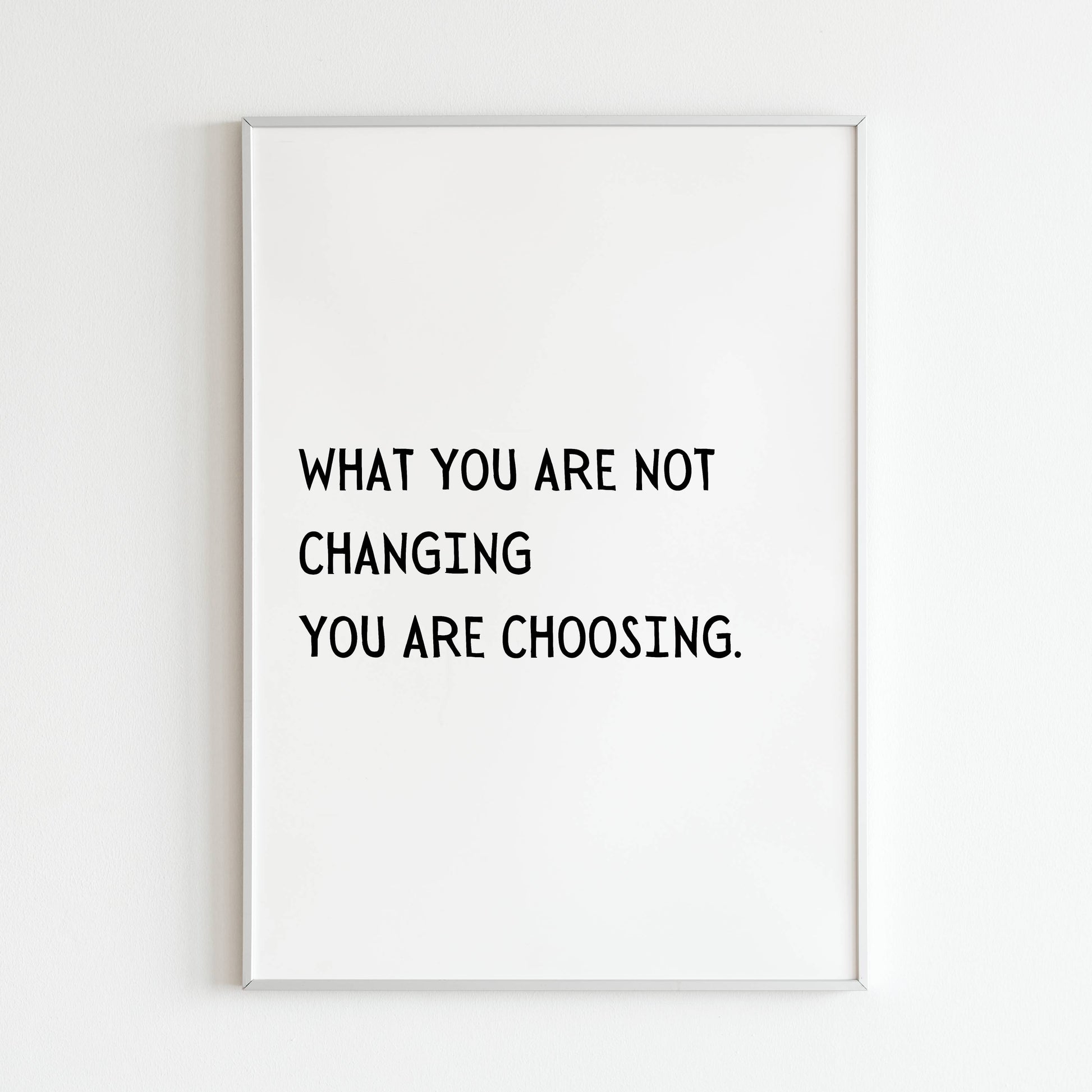 Downloadable typography wall art for considering the impact of inaction