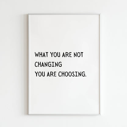 Downloadable typography wall art for considering the impact of inaction