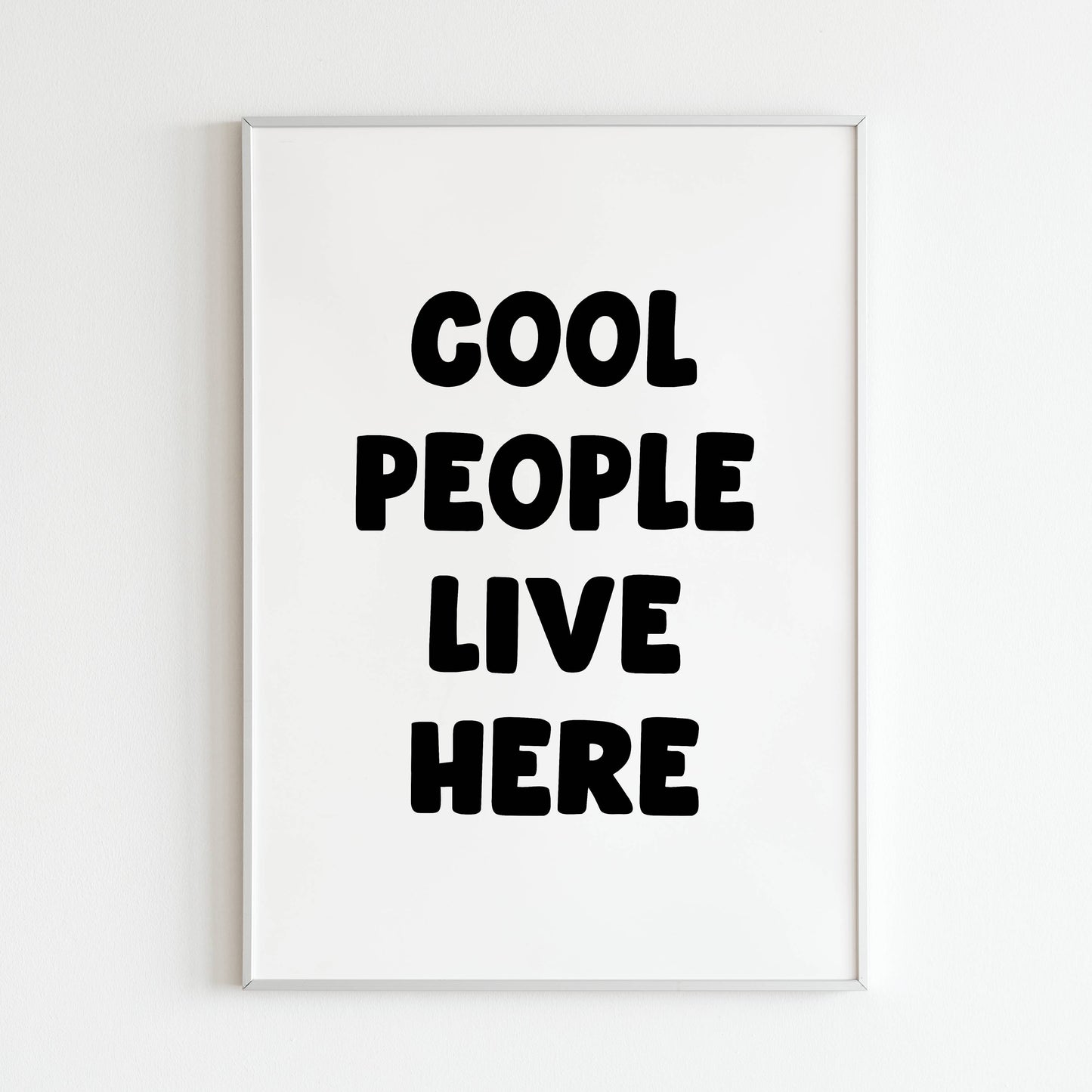 Downloadable typography wall art with a lighthearted message