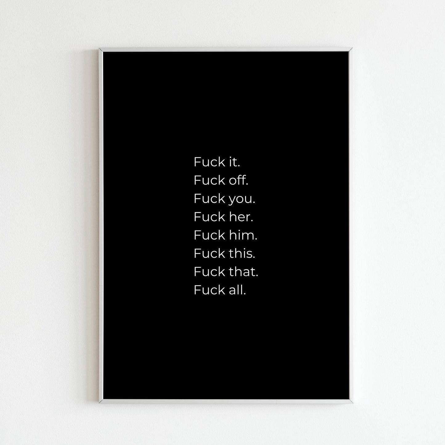Downloadable typography wall art with a very strong message